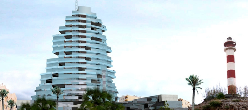Proyecto de Hotel ***** El Faro de Adra. Almería. 2003.