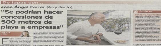 Entrevista con José Ángel Ferrer en el periódico “La Voz de Almería”